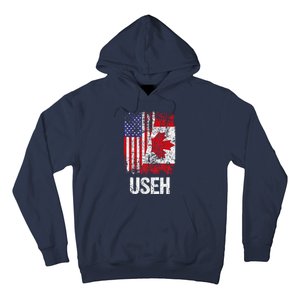 Canadian Roots Half Canadian American Useh Canada Usa Flag Hoodie