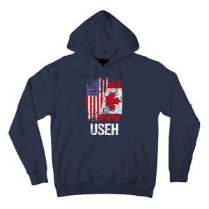 Canadian Roots Half Canadian American Useh Canada Usa Flag Tall Hoodie