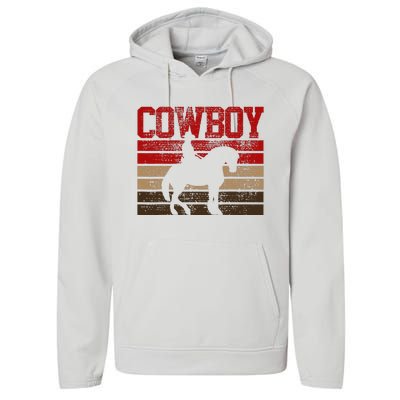 Cowboy Rodeo Horse Gift Country Performance Fleece Hoodie