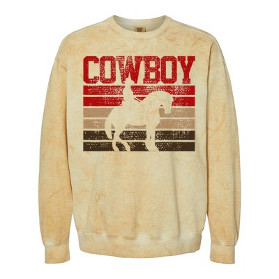 Cowboy Rodeo Horse Gift Country Colorblast Crewneck Sweatshirt