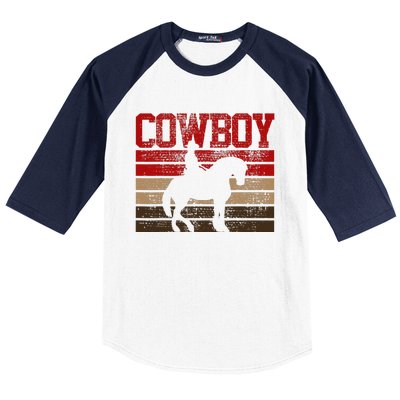 Cowboy Rodeo Horse Gift Country Baseball Sleeve Shirt