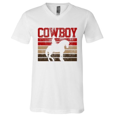 Cowboy Rodeo Horse Gift Country V-Neck T-Shirt