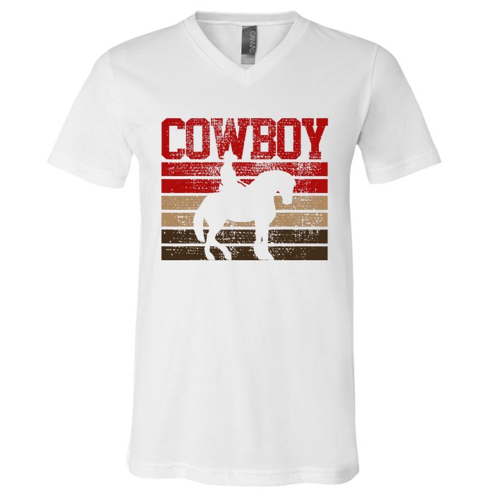 Cowboy Rodeo Horse Gift Country V-Neck T-Shirt