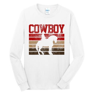 Cowboy Rodeo Horse Gift Country Tall Long Sleeve T-Shirt