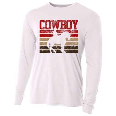 Cowboy Rodeo Horse Gift Country Cooling Performance Long Sleeve Crew