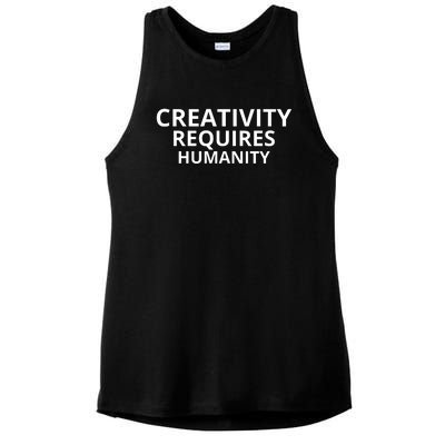 Creativity Requires Humanity Ladies PosiCharge Tri-Blend Wicking Tank