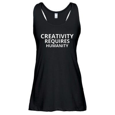 Creativity Requires Humanity Ladies Essential Flowy Tank