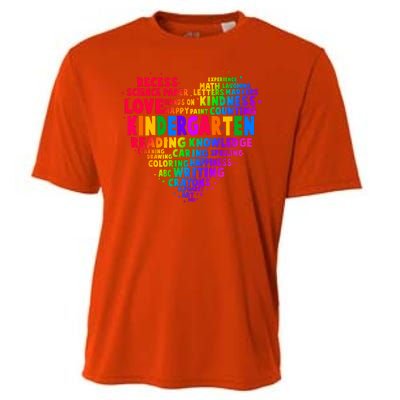 Cute Rainbow Heart Kindergarten Word Art Cooling Performance Crew T-Shirt