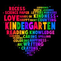 Cute Rainbow Heart Kindergarten Word Art Women's Crop Top Tee