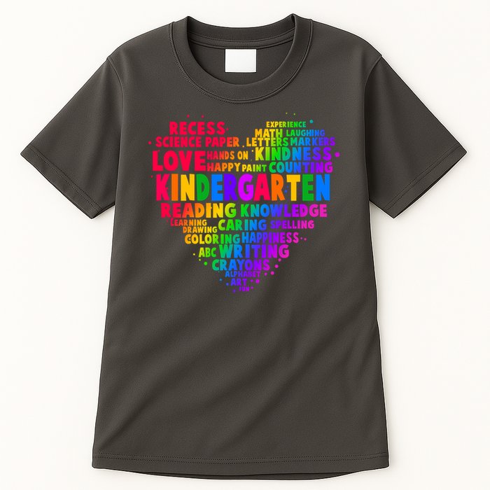 Cute Rainbow Heart Kindergarten Word Art Tall T-Shirt