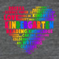 Cute Rainbow Heart Kindergarten Word Art Tall T-Shirt