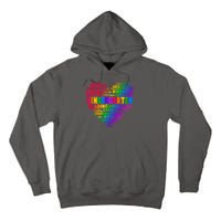 Cute Rainbow Heart Kindergarten Word Art Tall Hoodie