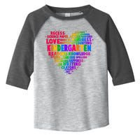 Cute Rainbow Heart Kindergarten Word Art Toddler Fine Jersey T-Shirt