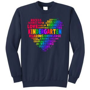 Cute Rainbow Heart Kindergarten Word Art Sweatshirt