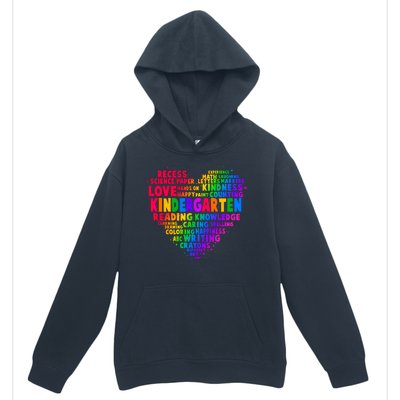 Cute Rainbow Heart Kindergarten Word Art Urban Pullover Hoodie