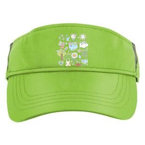 Cute Retro Hippie Celebrate Earth Day Adult Drive Performance Visor