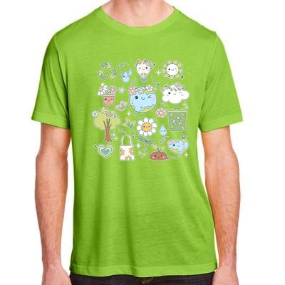 Cute Retro Hippie Celebrate Earth Day Adult ChromaSoft Performance T-Shirt