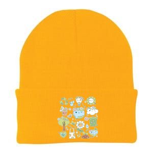 Cute Retro Hippie Celebrate Earth Day Knit Cap Winter Beanie