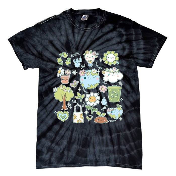 Cute Retro Hippie Celebrate Earth Day Tie-Dye T-Shirt