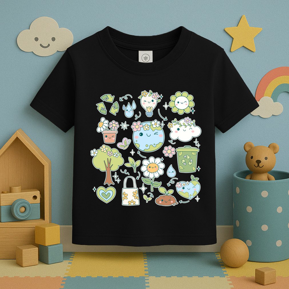 Cute Retro Hippie Celebrate Earth Day Toddler T-Shirt