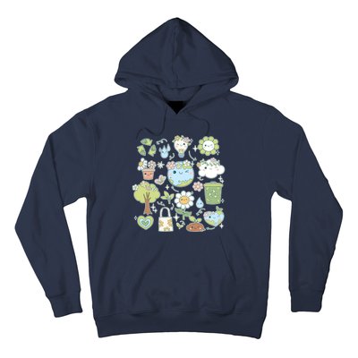 Cute Retro Hippie Celebrate Earth Day Hoodie