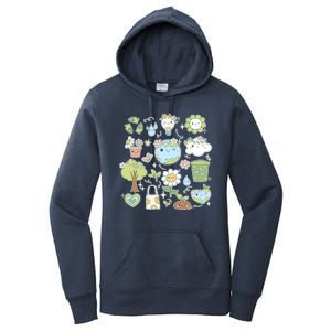 Cute Retro Hippie Celebrate Earth Day Women's Pullover Hoodie