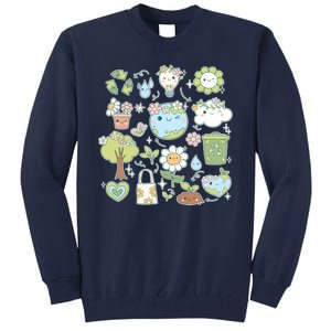 Cute Retro Hippie Celebrate Earth Day Tall Sweatshirt