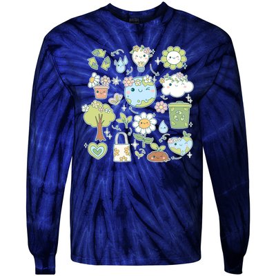 Cute Retro Hippie Celebrate Earth Day Tie-Dye Long Sleeve Shirt