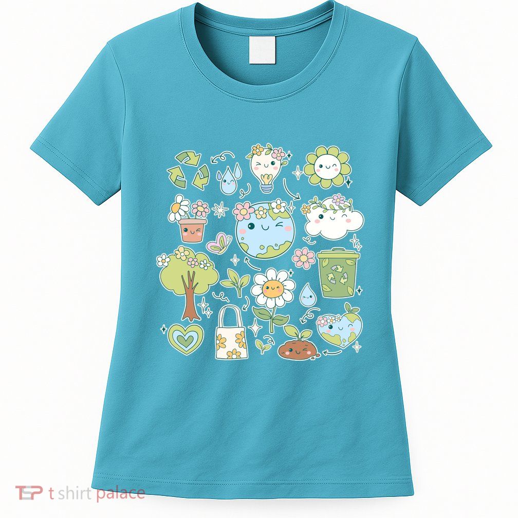 Cute Retro Hippie Celebrate Earth Day Women's T-Shirt