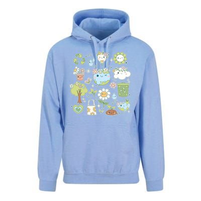 Cute Retro Hippie Celebrate Earth Day Unisex Surf Hoodie