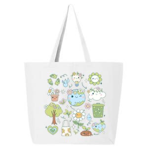 Cute Retro Hippie Celebrate Earth Day 25L Jumbo Tote