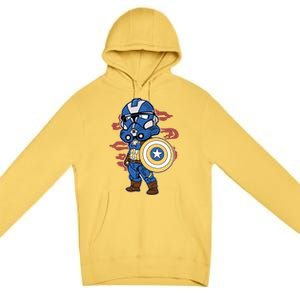 Captain Robotic Helmet Trooper Premium Pullover Hoodie