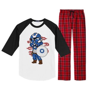 Captain Robotic Helmet Trooper Raglan Sleeve Pajama Set