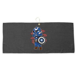 Captain Robotic Helmet Trooper Large Microfiber Waffle Golf Towel