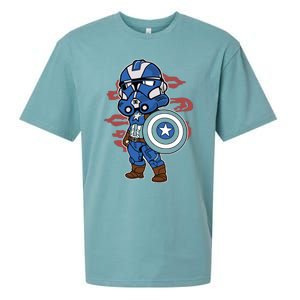 Captain Robotic Helmet Trooper Sueded Cloud Jersey T-Shirt