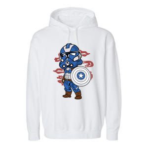 Captain Robotic Helmet Trooper Garment-Dyed Fleece Hoodie