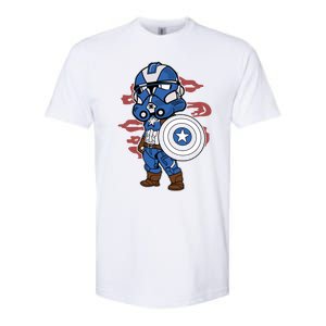 Captain Robotic Helmet Trooper Softstyle CVC T-Shirt