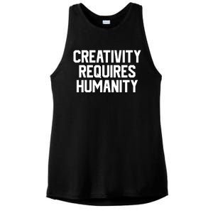 Creativity Requires Humanity Ladies PosiCharge Tri-Blend Wicking Tank