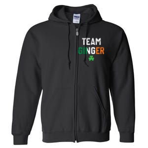 Cute Red Head Team Ginger St Patricks Day Green Irish Full Zip Hoodie