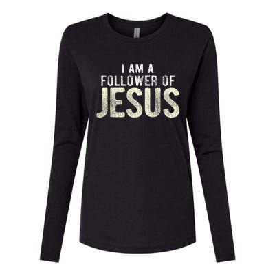 Christian Religious I Am A Follower Of Jesus Womens Cotton Relaxed Long Sleeve T-Shirt