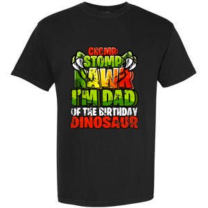 Chomp Rawr I'm Dad of the Birthday Dinosaur Matching Family Garment-Dyed Heavyweight T-Shirt