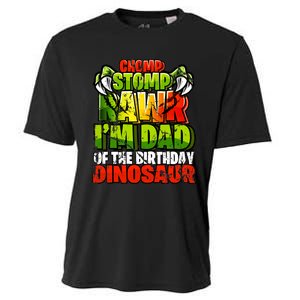 Chomp Rawr I'm Dad of the Birthday Dinosaur Matching Family Cooling Performance Crew T-Shirt