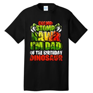 Chomp Rawr I'm Dad of the Birthday Dinosaur Matching Family Tall T-Shirt