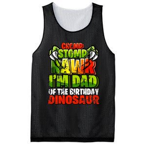 Chomp Rawr I'm Dad of the Birthday Dinosaur Matching Family Mesh Reversible Basketball Jersey Tank