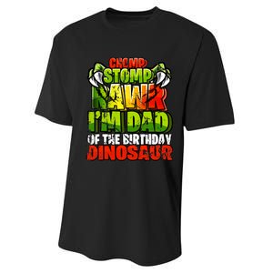 Chomp Rawr I'm Dad of the Birthday Dinosaur Matching Family Performance Sprint T-Shirt