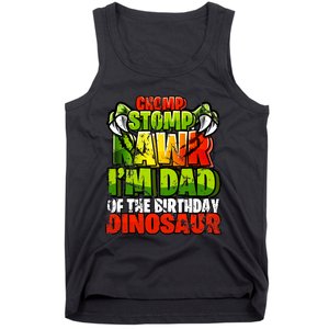 Chomp Rawr I'm Dad of the Birthday Dinosaur Matching Family Tank Top