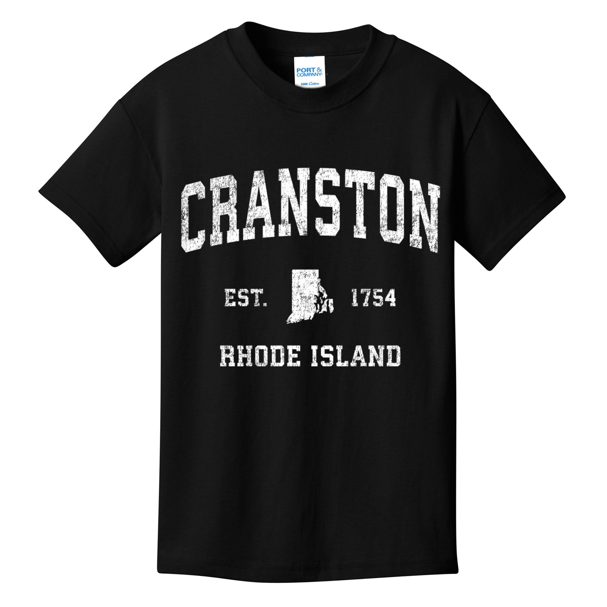 Cranston Rhode Island Ri Vintage Sports Kids T-Shirt