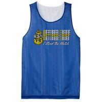 Chief Retired I Stood The Watch Mesh Reversible Basketball Jersey Tank