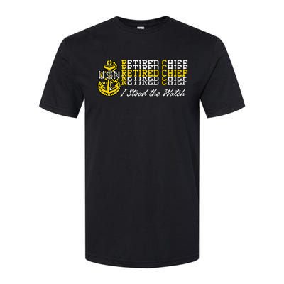 Chief Retired I Stood The Watch Softstyle CVC T-Shirt