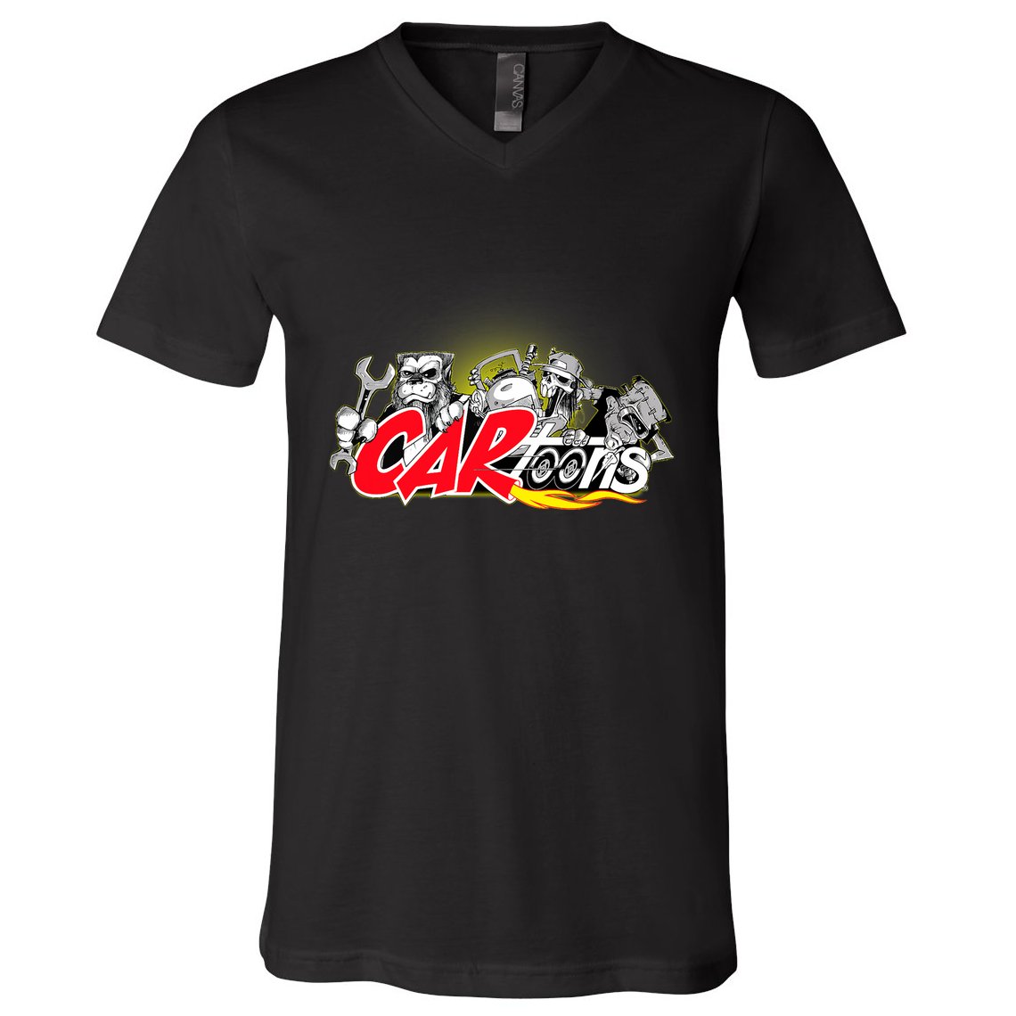 Cartoons Rust In Peace Design V-Neck T-Shirt